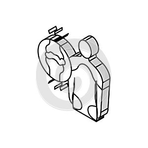 polymyalgia rheumatica isometric icon vector illustration