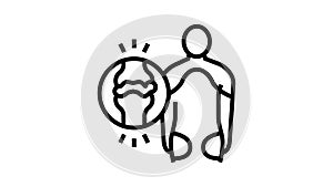 polymyalgia rheumatica line icon animation