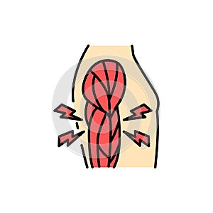 Polymyositis color line icon. Pictogram for web page