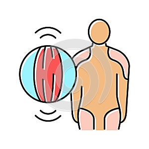 polymyositis muscle problem color icon vector illustration