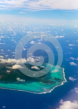 Polynesia.The atoll ring at ocean