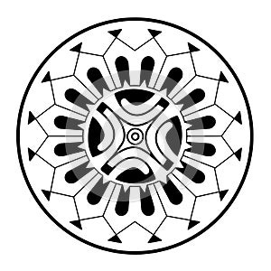 Polynesian circle tattoo design.  Aboriginal samoan. Vector illustration