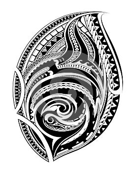 Polynesian ethnic style tattoo