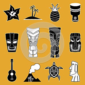 Polynesian Icon Illustrations