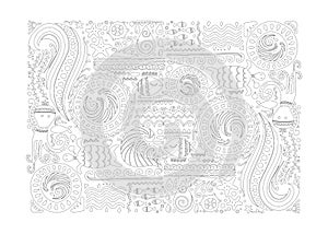 Polynesian style marine background, tribal ornament for your design