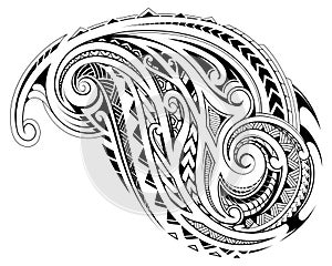 Polynesian style tattoo design. Ethnic ornaments