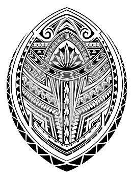 Polynesian style tattoo design isolated on white