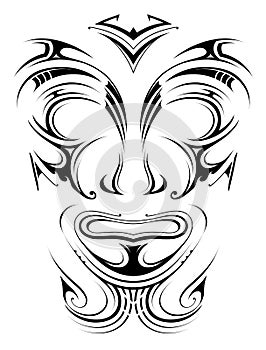 Polynesian style warrior mask