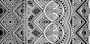 Polynesian tattoo style ornament vector photo