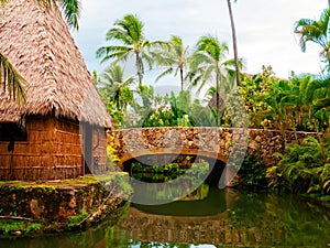 Polynesian village. Hawaii. Oahu, USA.