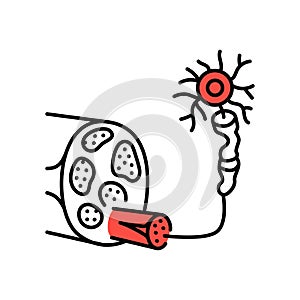 Polyneuropathy line black icon. Sign for web page, mobile app photo