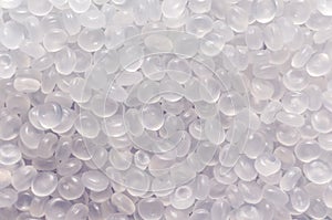 Polypropylene granule close-up background texture