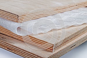 Polypropylene sheet on plywood