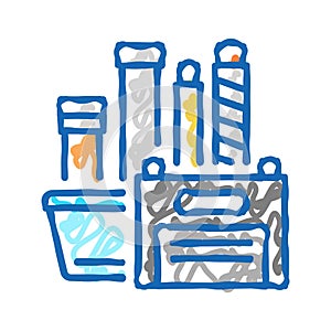 polypropylene thermoplastic icon doodle illustration