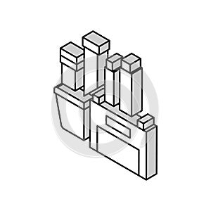 polypropylene thermoplastic isometric icon vector illustration