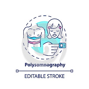 Polysomnography concept icon