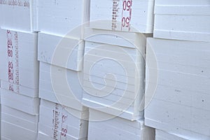 Polystyrene for insulation in construction. Passive house concept