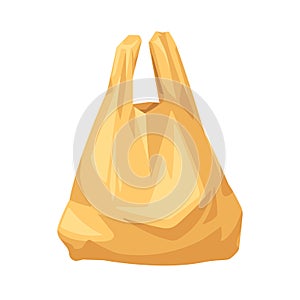 Polythene plastic bag. Used clean cellophane grocery shopping package. Wrinkled rumpled creased disposable polyethylene