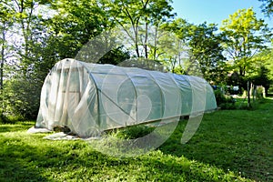 Polytunnel under construction photo