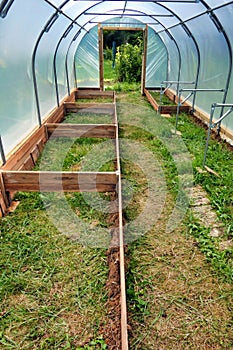Polytunnel under construction