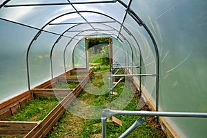 Polytunnel under construction