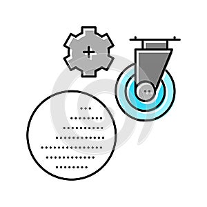 polyurethane elastomer color icon vector illustration