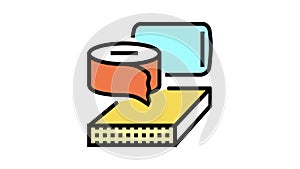 polyurethane thermoset color icon animation