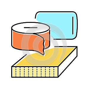 polyurethane thermoset color icon vector illustration