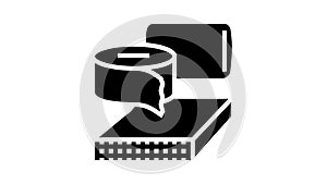 polyurethane thermoset glyph icon animation