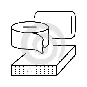polyurethane thermoset line icon vector illustration