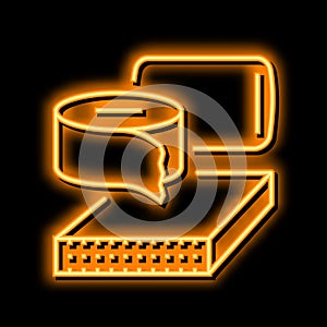 polyurethane thermoset neon glow icon illustration