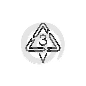 Polyvinyl chloride line icon