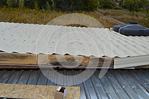 Polyvinyl chloride soffits for roof insulation