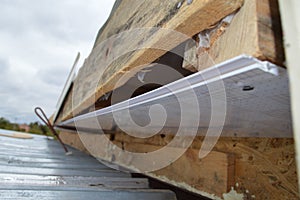 Polyvinyl chloride soffits for roof insulation photo