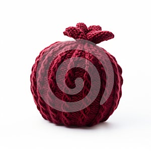 Pomegranate Beanies: Knitted Poms With High Detail And Monochromatic Color Schemes