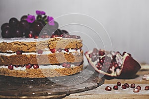 Pomegranate cake