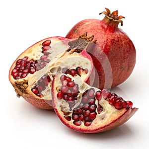 Pomegranate cut open photo