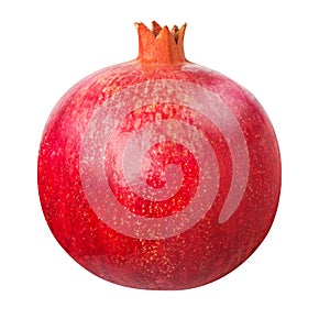 Pomegranate fruit isolated on white