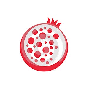 Pomegranate fruit logo vector