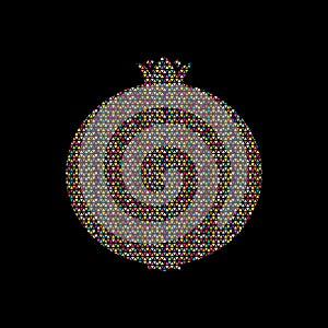 Pomegranate fruit sign graphic vector.