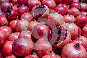 Pomegranate fruit at street market