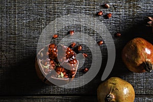 The Pomegranate fruit of tropical bangkok