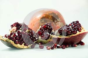 Pomegranate fruit. Isolated on white background