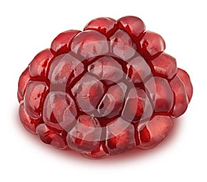 Pomegranate grains isolated on a white.