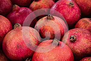Pomegranate, grenadine fruit - closeup of pomegranates