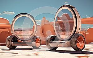 Pomegranate Ice Cream on White Generative Ai