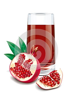 Pomegranate juice illustration