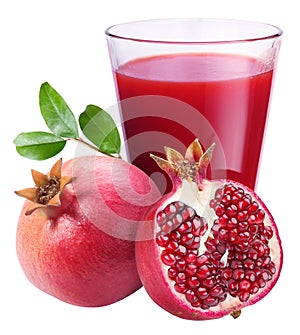 Pomegranate juice with pomegranate