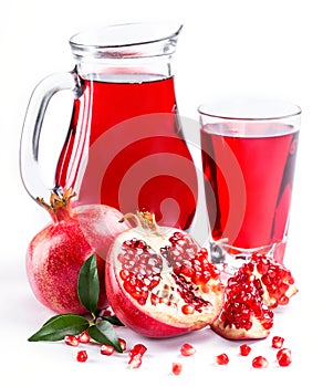 Pomegranate juice with pomegranate