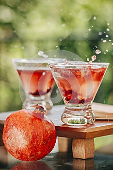 Pomegranate martinis